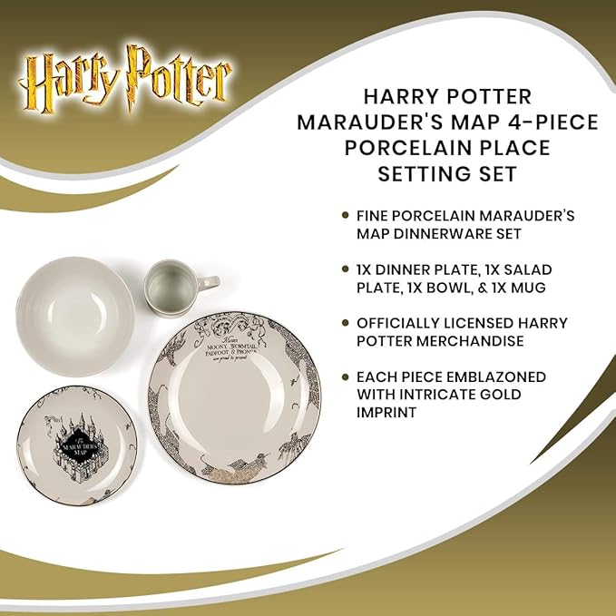 Harry Potter Marauder's Map Porcelain Set