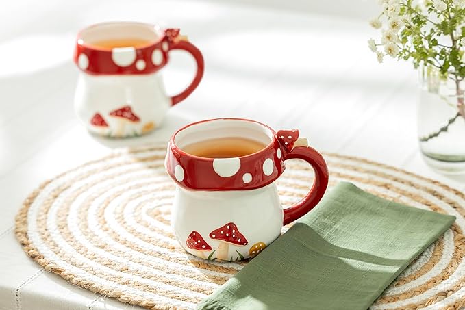 Fairytale Red Mushroom 14oz Ceramic Mug