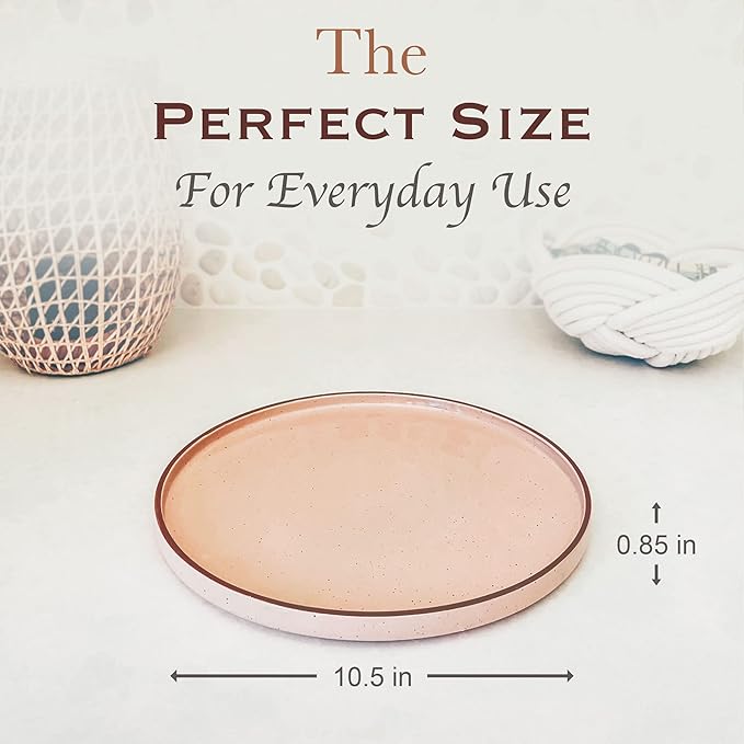 Flat Dinner Plates Set - Assorted Neutrals
